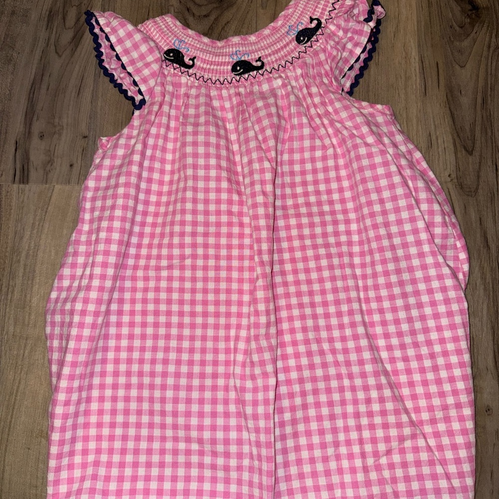 Whale Gingham Dress